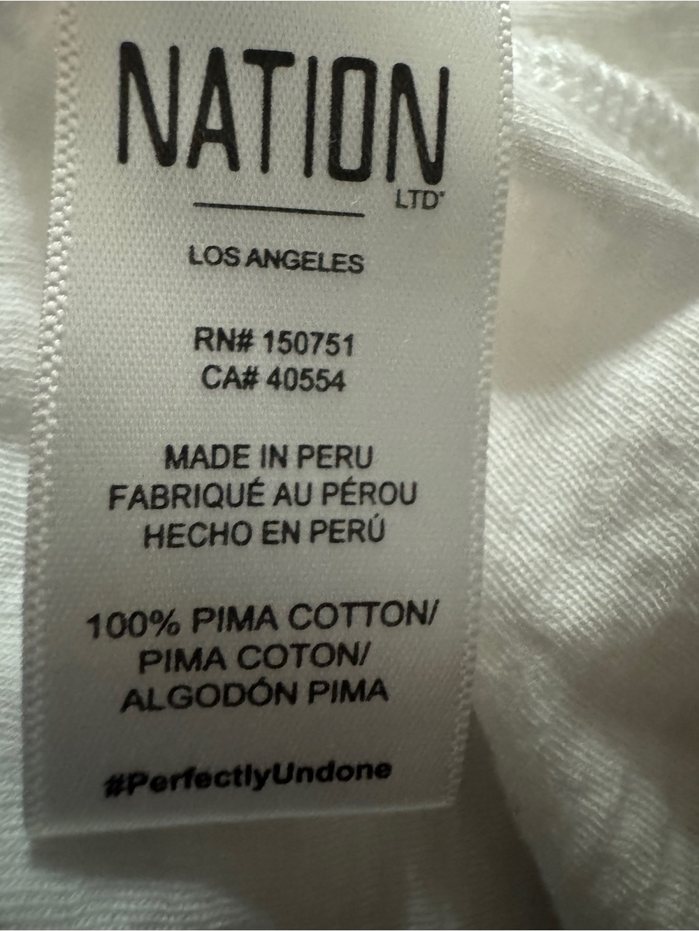 Nation LTD Winona Victorian Tank Perfectly Undone White Small - Picture 7 of 7